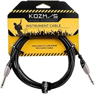 Kcl-155-3M Siyah-Gri 3 Metre Gitar Enstrüman Kablosu Kozmos ürün görseli 1