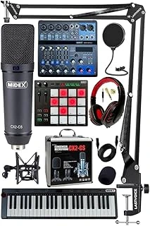 Stüdyo Ekipmanları Midi Live Paket-6 Ses Kartlı Mikser Midi Klavye Cx2 Mikrofon Kulaklık Pad Controller ürün görseli 1