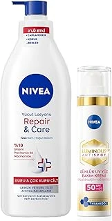 Repair&Care Nemlendirici Vücut Losyonu 400Ml Spf50 Luminous630 Karşıtı Gündüz Yüz Kremi 40Ml ürün görseli 1