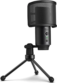 Fifine Mikrofon Pc Kondansatör, Tip A/C Usb Mikrofon Ps4 Ps5 Için, Standlı Mikrofon, Pop Filtre, Sessize Alma Düğmesi, Kulaklık Bağlantısı ürün görseli 1