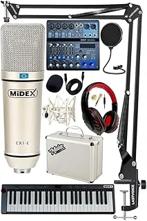 Stüdyo Ekipmanları Midi Live Paket-4 Ses Kartlı Mikser Midi Klavye Cx1 Mikrofon Kulaklık ürün görseli 1