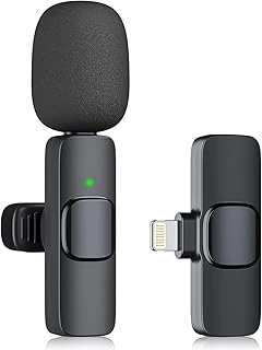 Kopdkes Profesyonel Kablosuz Yaka Mikrofonu Iphone Ipad, Plug-Play 2.4G Düşük Gecikme-Dahili Gürültü Azaltma Çip Yaka Mikrofon Röportaj, Podcast, Vlog, ürün görseli 1