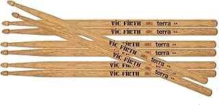 Vic Firth - American Classic® Terra Serisi Batonlar 5A - Amerikan Hikory, Ahşap Uç, 4 Çift Paket ürün görseli 1
