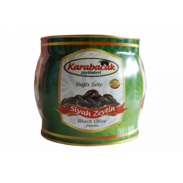 KARABACAK YAĞLI SELE SİYAH ZEYTİN JUMBO XS 2 KĞ TENEKE ürün görseli 1