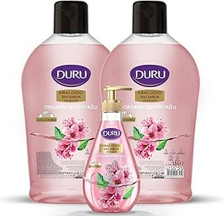 Duru Organik Zeytinyağlı Kiraz Çiçeği Sıvı Sabun 1,5+1,5+500Ml ürün görseli 1