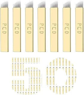 50 Adet Tek Kullanımlık Kaş Mikroblading, Microblading Kalemi, Kaş Microblading, Pcd 12 Pin Şekilli Manuel Microblading Aracı (0,25 Mm-12P) ürün görseli 1