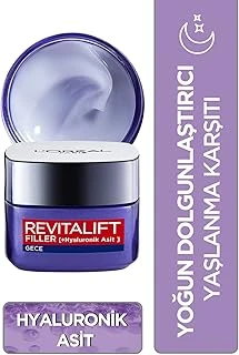 L'Oreal Paris Revitalift Filler Yoğun Dolgunlaştırıcı Hyaluronik Asit İçeren Yaşlanma Karşıtı Gece Kremi 50 Ml ürün görseli 1