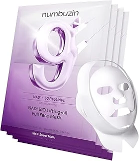 No.9+ Nad+ Bio Lifting Full Face Mask 4'Lü-Peptid Kolajenli İki Parçalı Yüz Şekillendirici Maske ürün görseli 1