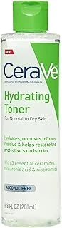 Hydrating Toner For Face Non-Alcoholic With Hyaluronic Acid, Niacinamide, And Ceramides For Sensitive Dry Skin, Fragrance-Free Non Comedogenic, Full Size, 6.8 Fl Oz ürün görseli 1