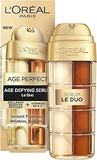 L'Oréal Paris Yaşlanma Karşıtı Serum, Tüm Cilt Tipleri Için, Çift Etki, Sıkılaştırıcı Açıcı, Yumuşak Beslenmiş Cilt, Kırışıklık Yok, Kolajen B3 C Vitaminleri Ile, Age Perfect, 30 M ürün görseli 1