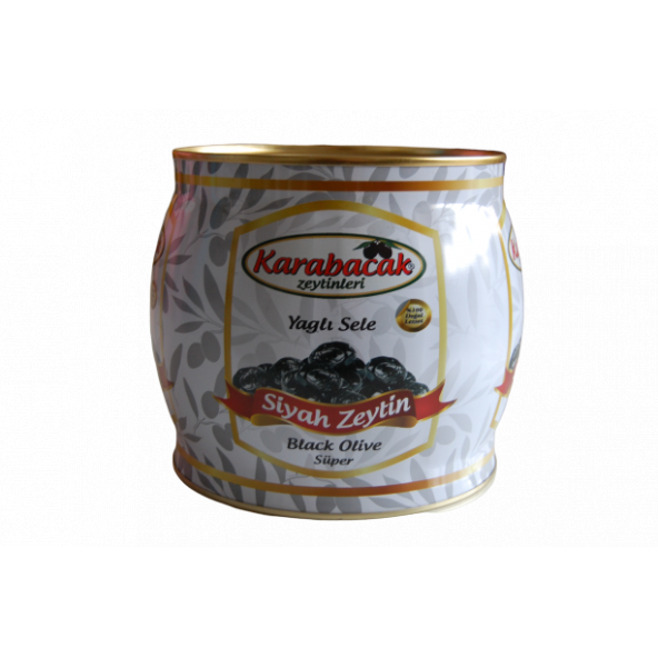 KARABACAK YAĞLI SELE SİYAH ZEYTİN SÜPER 2 KG TENEKE ürün görseli 1