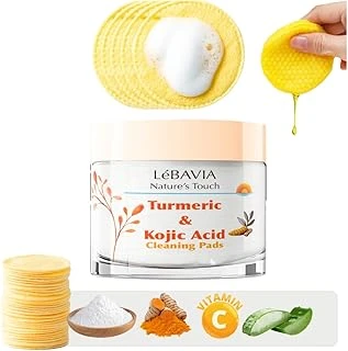 Kojik Asit Zerdeçal (Turmeric) Derinlemesine Yüz Temizleme Pedleri Eksfoliation Karşıtı Aydınlatıcı Ekstra C Vitamini Aloe Vera Çay Ağacı ürün görseli 1