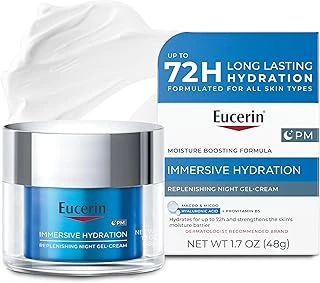 Eucerin Hyaluronik Asitli Sürükleyici Nemlendirici Jel Krem, Hafif Yüz Nemlendirici İnce Çizgileri Kırışıklıkları Düzeltir, 1.7 Oz Kavanoz ürün görseli 1