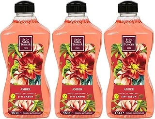 Doğal Zeytinyağlı Sıvı Sabun Amber 1.5 Litre Pet Şişe X 3 Adet ürün görseli 1