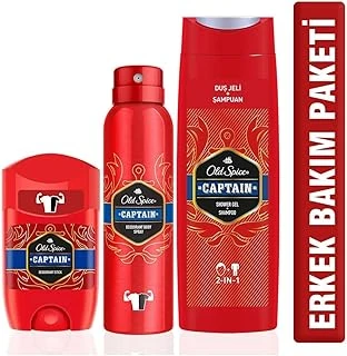 Old 400 Ml Duş Jeli & Şampuan + 150 Ml Deo + 50 Ml Deo Stick Captain 1 Paket(1 X 780 Ml) ürün görseli 1