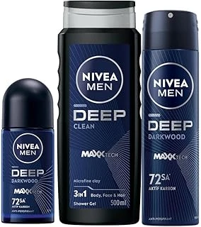 Men Deep Dimension Duş Jeli 500 Ml + Sprey Deodorant 150 Ml + Roll-On Deodorant 50 Ml ürün görseli 1