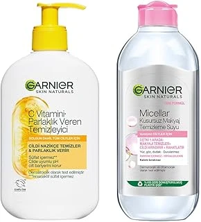 C Vitamini Parlaklık Veren Temizleyici 250 Ml & Micellar Kusursuz Makyaj Temizleme Suyu (400 Ml) Cilt Bakım Seti ürün görseli 1