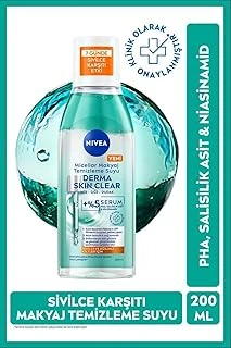 Micellar Makyaj Temizleme Suyu Derma Skin Clear 200 Ml, Karşıtı,Niasinamid,Salisilik Asit,Pha ürün görseli 1
