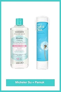 Micellar Makyaj Temizleme Suyu 400 Ml + Yuvarlak Makyaj Pamuğu 100 Adet ürün görseli 1