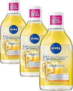 Micellar Aydınlatıcı Makyaj Temizleme Suyu 400 Ml,Suya Dayanıklı Makyajı Çıkarır,Ovalama Gerektirmez,Serum İçerikli,C Vitamini,E Vitamini, (3 Paketi) ürün görseli 1