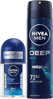 Men Erkek Sprey Deodorant Deep Beat 150Ml Mini Roll-On Fresh 25Ml Set, Ter Karşıtı Koruma ürün görseli 1
