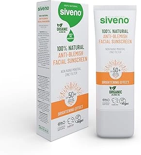 Siveno%100 Doğal Yüz Güneş Kremi Karşıtı Aydınlatıcı Mineral Filtre Uva Uvb Spf 50+ 30 Ml ürün görseli 1