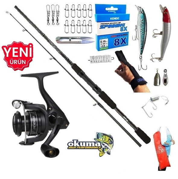 Okuma Revenger Rv-3000A 270cm 7-30gr Karbon Wave Power Maket Balık Spin Olta Takımı Seti ürün görseli 1