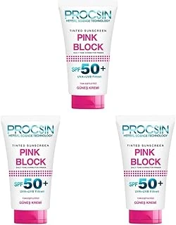Procsin Pink Block Aydınlatıcı Spf 50+ Güneş Kremi, Karşıtı & Cilt Tonu Eşitleyici, Yoğun Nemlendirici & Cildi Besleyici, 50 Ml (3 Paketi) ürün görseli 1