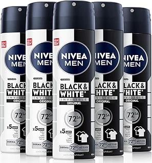 Men Erkek Sprey Deodorant Black&White Invisible 48 Saat Anti-Perspirant Koruma 150 Ml X5 Adet ürün görseli 1