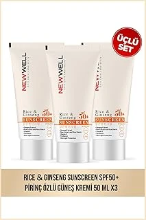New Well 3 Adet Rice & Ginseng Sunscreen Spf50+ Pirinç Özlü Güneş Kremi 50 Ml, T119444 ürün görseli 1