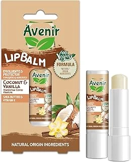 Avenir Hindistan Cevizi & Vanilya Vegan Dudak Bakım Kremi - Kuruyan Çatlayan Dudaklar Için Yumuşatıcı Koruyucu Etkili ürün görseli 1