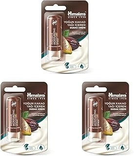 Himalaya Yoğun Nemlendirici Dudak Kremi, Lip Balm, Kakao Yağı, Hint Yağı, Besleyici,%100 Doğal Renk, Silikon İçermez, 4,5 Gr (3 Paketi) ürün görseli 1