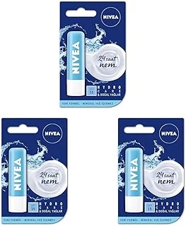 Hydro Care Dudak Bakım Kremi, 24 Saat Nem, Aloe Vera, Saf Su Doğal Yağlar, Spf 15, Gün Boyu Dudak Bakımı (4,8G) (3 Paketi) ürün görseli 1