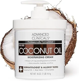 Gelişmiş Clinicals Coconut Moisturizing Cream 16 Oz By Advanced Clinicals ürün görseli 1