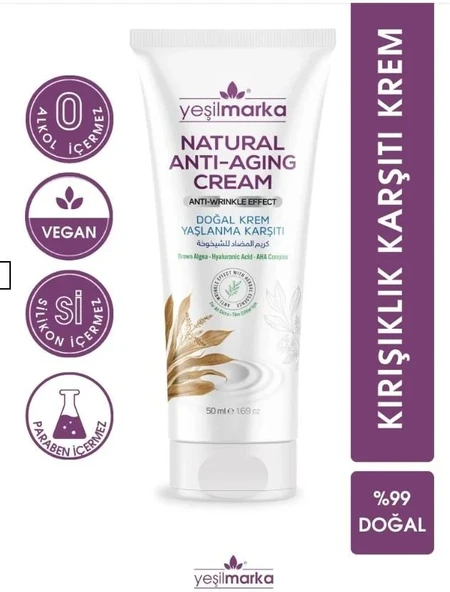 YEŞİL MARKA DOĞAL YAŞLANMA KARŞITI KREM 50 ML ürün görseli 1