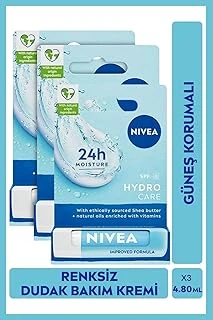 Renksiz Dudak Bakım Kremi Hydro Care 4.8Gr, 24 Saat Nemlendirici, Spf15 Güneş Koruyucu, X3 Adet ürün görseli 1