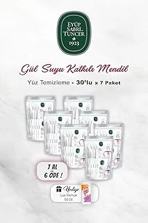 7 Al 6 Öde Gül Suyu Yüz Temizleme Mendili 30'Lu, Pamuk Hediyeli ürün görseli 1