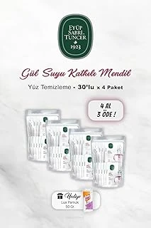 4 Al 3 Öde Gül Suyu Yüz Temizleme Mendili 30'Lu, Pamuk Hediyeli ürün görseli 1
