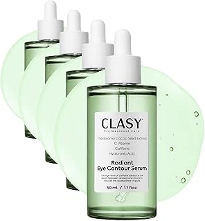Clasycare Radiant Göz Çevresi Serumu – Kafein Göz Serumu – Hyaluronik Asit C Vitamini Ile Göz Altı Morlukları, Şişlik İnce Çizgilere Karşı Etkili – Tüm Cilt Tipleri İçin, 50 Ml (4 Paketi) ürün görseli 1
