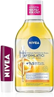Aydınlatıcı Micellar Makyaj Temizleme Suyu 400Ml Nemlendirici Böğürtlen Dudak Bakım Kremi 4,8Gr,Cilt Bakım Seti ürün görseli 1