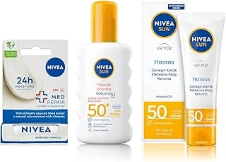 Med Repair Dudak Bakım Kremi,Spf 15 (4,8 Ml) Sun Spf 50+ (200 Ml) Sun Spf 50 Hassas Yatıştıran Nemlendirici Güneş Yüz Kremi 50 Ml ürün görseli 1