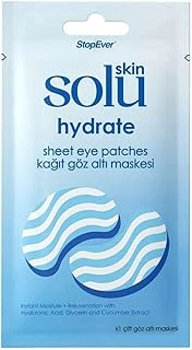 Stopever Skin Solu Hydrate Kağıt Göz Altı Maskesi Tek Çift - Nemlendirici Ferahlatıcı - Hyaluronik Asit, Gliserin Salatalık Özü İçerir ürün görseli 1
