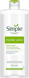 Simple Kind To Skin Micellar Makyaj Temizleme Suyu Yüz Göz Dudaklar Için, 400 Ml ürün görseli 1