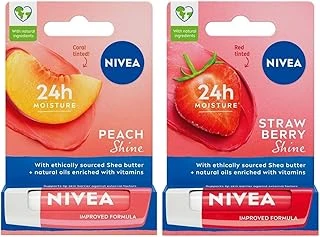 Çilek Dudak Bakım Kremi 4.8 G, Çilek Kokusu + Şeftali Dudak Bakım Kremi 4,8 G, Şeftali Kokusu ürün görseli 1