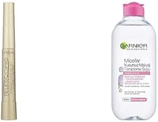 Paris Telescopic Maskara - Siyah + Skin Naturals Micellar Kusursuz Makyaj Temizleme Suyu (400 Ml) ürün görseli 1