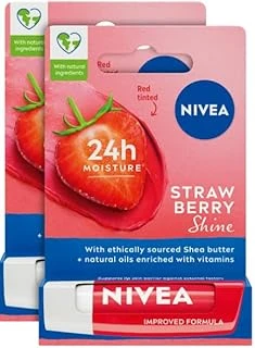 Dudak Bakım Kremi Dudak Parlatıcı 4.8Gr, Çilek Kokusu, Nemlendirici, Hafif Kırmızı Işıltı, X2Adet ürün görseli 1