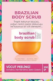 Brazilian Body Scrub I Tropikal Kokulu, Yoğun Nemlendirici,Arındırıcı I Batık Karşıtı Vücut Peelingi ürün görseli 1