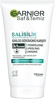 Saf & Temiz Salisilik Sivilce Görünümü Karşıtı 3'Ü 1 Arada (Beyaz Kil, Salisilik Asit, Niasinamid) ürün görseli 1