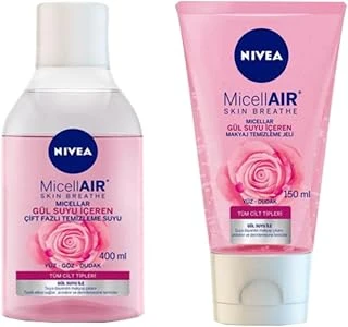 Gül Suyu Içeren Makyaj Temizleme Jeli 150 Ml + Gül Sulu Çift Fazlı Makyaj Temizleme Suyu 400 Ml ürün görseli 1