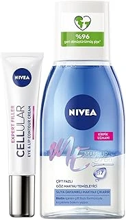 Çift Etkili Göz Makyaj Temizleyici 125Ml Cellular Dolgunlaştırıcı Göz Bakım Kremi 15Ml,Cilt Bakım Seti ürün görseli 1